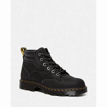 Dr Martens Kelham Overlord Kožené - Cierne Pracovne Cizmy Panske, D138SK